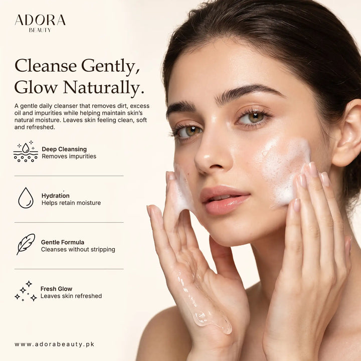 Translation missing: en.Adora Beauty Snail Mucin Face Wash – Hydrating Glycerin Facial Cleanser 120ml
