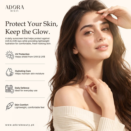 Translation missing: en.Adora Beauty Snail Mucin Sunscreen SPF 50 – Hydrating Daily Face Sunscreen 50ml